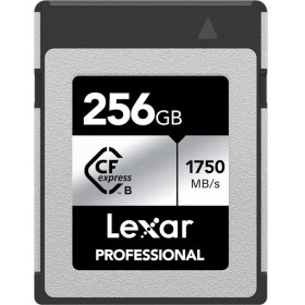 Resim Professional Sılver Serisi 256 GB Cfexpress Kart, Tip B Cfe Kart, 1750 Mb/s'ye Kadar Okuma Hızı, Pcıe GEN3X2 Özellikli Cf Kart, Dslr ile Uyumlu, Xqd Kamera ile Ters (LCXEXSL256G-RNENG) 
