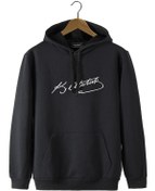 Resim Genel Markalar Gazi Mustafa Kemal Atatürk Siyah Kapşonlu Oversize Içi Polarsız Sweatshirt Hoodie 