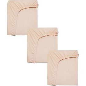 Resim 3 Adet 65x95 Cm Anne Yanı Lastikli Penye Kumaş Bebek Çarşafı-yavruağzı 