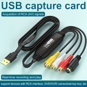 Resim USB 2.0 Video Yakalama Kartı, RCA'dan USB Dönüştürücü, Mat Yüzey, Erkekten Dişe Bağlantı, 5V USB-Powered, VHS/VCR/DVD'den Dijital, Mac/PC/Windows 2000/10/8/7/Vista/XP/Android ile Uyumlu, Video'dan Dijital Dönüştürücü | USB Bağlantısı | Dayanıklı Video Kartı 