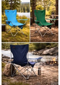 Resim Madfox Campseat X90 Katlanır Kamp Sandalyesi Taşıma Çantalı Lacivert 