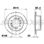 Resim BRAXIS Arka Fren Dısk Aynası Hyundaı Terracan 2.5td 3.5ı 