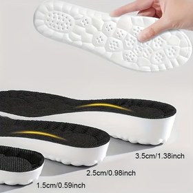 Resim 1 çift Unisex Yükseltici Tabanlıklar, Ter emici Anti-koku Tabanlıklar, Şok emici Spor Tabanlıklar, Botlar, Sneakerlar için uygun 