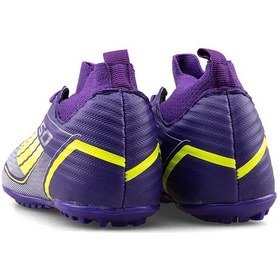 Resim Sportaç Çocuk Çoraplı Unisex Halısaha Ve Çim Zemin Kramponu 103h Mor - Sarı 