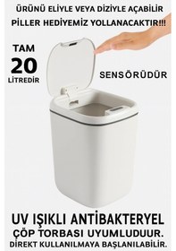 Resim Buğz Teknolojik Çöp Kutusu Otomatik Aç Kapat Sensörlü Mutfak Banyo Ev Ofis Piller Dahildir Diğer 