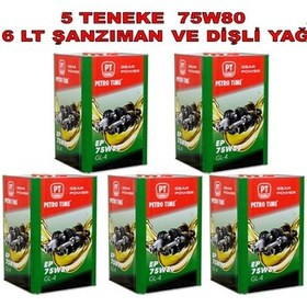 Resim Petro Time 75W-80 Şanzıman ve Mekanik Dişli Yağı 5 x 16 L 