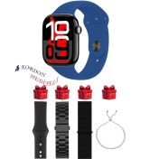 Resim Reeder P13 Blue Max Pro Lite 2022 Uyumlu Mavi Akıllı Saat Watch 10 Mini Kordon Hediyeli Amoled Ekran 41MM 