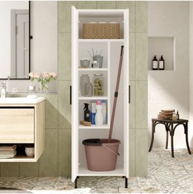 Resim Yurudesign Daisy Çok Amaçlı Dolap Vileda Banyo Dolabı Beyaz Dy1-w 
