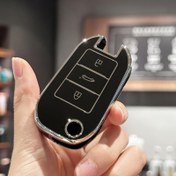 Resim Peugeot & Citroen Modelleri için Premium TPU Anahtarlık Kılıfı - Dayanıklı Araba Anahtar Aksesuarı 