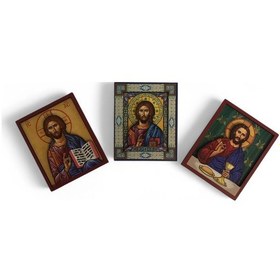 Resim İkona 3'lü Magnet Kabartma İsa Mesih Ve Kabartma Çerçeveli No 5 Karışık Renkli 