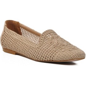 Resim Bej Tekstil Örgülü Kadın Babet 596075 Z Bej 