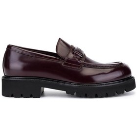Resim Valentino Erkek Hakiki Deri Bordo Loafer Ayakkabı 667 20922 Erk Ayk Y25 Bordeaux Bordo 
