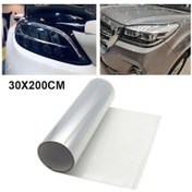 Resim 30x200cm-30cm Araba Şeffaf Işık Koruyucu Film Tampon Kaput Boya Koruma Far Koruyucu Film Vinil Rulo 