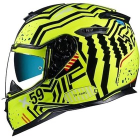 Resim Nexx Sx.100 Enigma Full Face Motosiklet Kaskı 67290 Sarı Siyah 