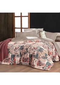 Resim Mavera King Size Battal Boy %100 Pamuk Flanel Pazen Nevresim Takımı Kahve Kahverengi 