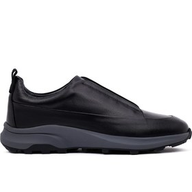Resim Derimod Erkek Siyah Kalın Tabanlı Deri Casual Sneaker 25WFD630514 