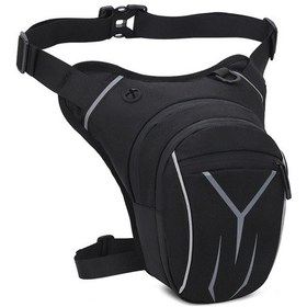 Resim Geeksen Su Geçirmez Bel Çantası Büyük Kapasiteli Motosiklet Bacak Çantası Siyah 