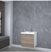 Resim Turkuaz Frame Etajerli Lavabo 60X45 Cm Ve Terra Banyo Dolabı Çok Renkli 