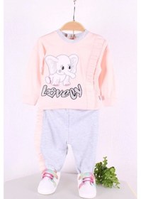 Resim Kız Bebek 2'li Kız Takım Pembe 