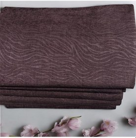 Resim Koltuk Çekyat Örtüsü Kaymaz Tabanlı Süngerli Kadife Kumaş Acı Kahve Rengi Gofraj Baskı Acı Kahverengi 