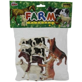Resim NW NessiWorld SH-Vardem 6 Parça 5 inch Çiftlik, Dinozor,Vahşi Orman ve Deniz Hayvanları Hayvan Seti 