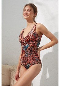 Resim Pierre Cardin 221132 Leopar Desen Göğüs Toparlayıcı Balenli Mayo 