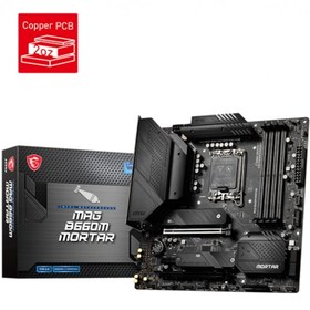 Resim MSI MAG B660M Mortar Intel B660 6200 MHz (OC) DDR5 Soket 1700 mATX Anakart Msi