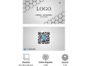 Resim Destade Nfc ve Qr Kod Özellikli Temassız Dijital Kartvizit 