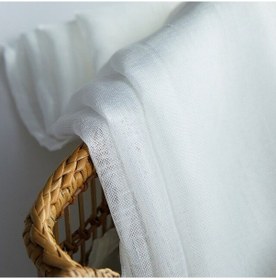Resim Tül Perde Kapsüllü Kuş Gözü Perde Keten Tül Ekru 