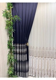 Resim Nivemeshome Ft632255 V-530 Antakya Lacivert 1/3 Sık Pileli Fon Perde Apm Lacivert 