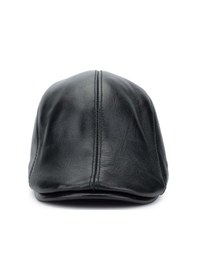 Resim Tamer Tanca Erkek Hakiki Deri Siyah London Şapka 524 1129 Spk Y25 Sıyah Siyah 