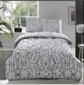 Resim Tac Joan Çift Kişilik Yorgan Seti Gri 