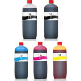 Resim QC Canon Pixma IX7000 Uyumlu Yazıcı Mürekkep Seti 1000ml 5 Renk 
