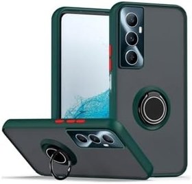 Resim Realme C65 İle Uyumlu Kılıf Montreal Yüzüklü Arkası Buzlu (haki) 