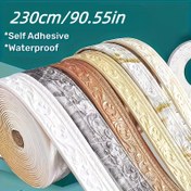 Resim 1 Adet Şık 3D Çerçeve Duvar Stickerı, Kendinden Yapışkanlı Köpük Kalıp Dekor Şeridi, 10m x 8cm x 4mm - Ev ve Atölye Dekorasyonu için Dayanıklı ve Çok Yönlü, Kolay Kurulum 