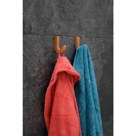 Resim Hagen Yapışkanlı Ahşap Banyo Askılık 2'li J Askı 