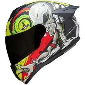 Resim Ncr Rapid Siyah Vizörlü Ece Belgeli Kapalı Motosiklet Kaskı Sarı - Kırmızı 