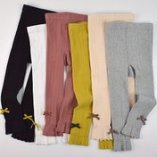 Resim 1 Çift Kız Çorabı Floret, Düz Örme Çorap, Çocuklar ve Bebekler İçin Temel Katman Moda Tayt 