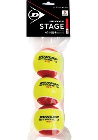 Resim Dunlop Stage 3 Red 3'lü Çocuk Tenis Topu 