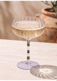Resim The Mia Ayaklı Cam Dondurma Kasesi Pembe Mor Yeşil 240 Ml 
