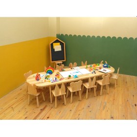 Resim Woodnjoy 2.80 Oval Grup Etkinlik Masası Ahşap 