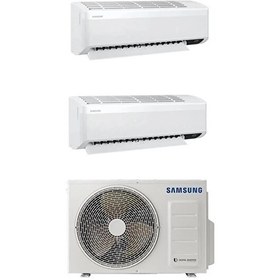 Resim Samsung Wind Free Multi 1+2 Sistem AJ080TXJ4KH/EA 18+24 Btu 8 kw Dış Ünite Klima 