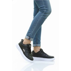 Resim Slazenger Siyah Beyaz Bağcıklı Cilt Hafif Esnek Spor Ayakkabı Energy G Siyah - Beyaz | Unisex 
