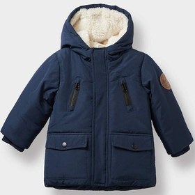 Resim Defacto Erkek Bebek Su Geçirmez Kapüşonlu Pelüş Astar Mont A2211a525wnnv256 Lacivert 