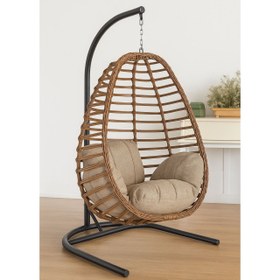 Resim Levent Slc.0004-652, Rattan Salıncak Ceviz Siyah 