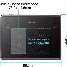 Resim Huion Inspiroy H430P 18.6cm x 13.9cm, 4096 Kademe Basınç Hassasiyetli, 5080LPI Çözünürlük, 4 Adet Kısayol Tuşu, Pilsiz Kalemli Grafik Tablet 