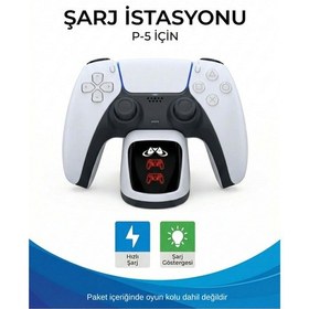 Resim Ps5 Joystick Şarj Standı Dualsense Göstergeli Şarj Istasyonu 