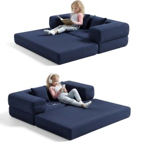Resim foamly 140x70 cm Modüler Çocuk Koltuğu - Fonksiyonel Oyun Minderi ve Kanepe Tamamen Sünger 