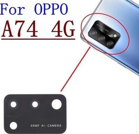 Resim OPPO A74 Arka Kamera Camı Lens Yapışkanlı 