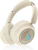 Resim OVLENG Kablosuz Bluetooth kulaklık, kulak üstü kulaklık, katlanabilir, kablosuz, 3,5 mm AUX, entegre mikrofonlu, arka plan aydınlatmalı RGB LED, haki 